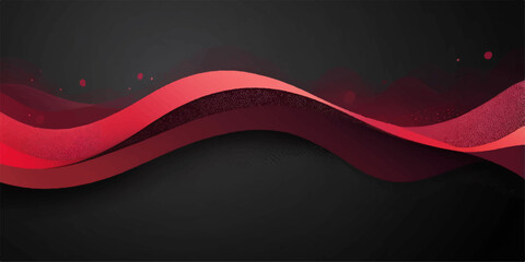 Red abstract background with wavy lines, a vector illustration design for a colorful business banner template