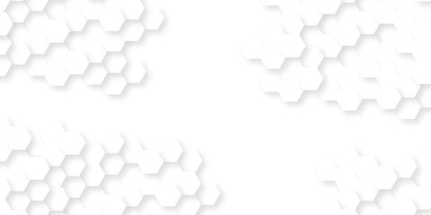 Background with hexagons . Abstract background with lines . white texture background . hexagon abstract background. Surface polygon pattern with glowing hexagon paper texture and futuristic business	
