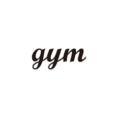 Letter gym connect geometric symbol simple logo vector