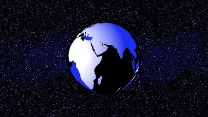 Digital earth globe animation seamless loop motion graphics technology 4k ultra hd. Planet earth rotating globe animation stars night sky abstract 4k.