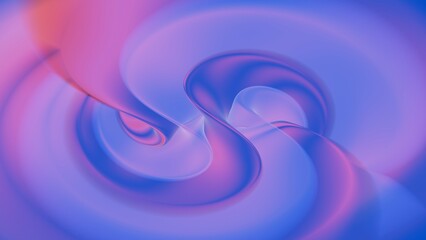 Abstract Swirling Patterns in Blue and Pink