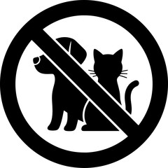No pets allowed sign: a clear and concise warning to avoid animals inside