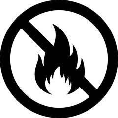 No open flame safety sign for flammable materials and fire prevention, professional risk management