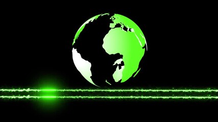 Eco friendly planet earth globe animation global technology broadcast loop 4k. Energy lines earth globe animation technology motion graphics seamless loop 4k ultra hd. - Powered by Adobe
