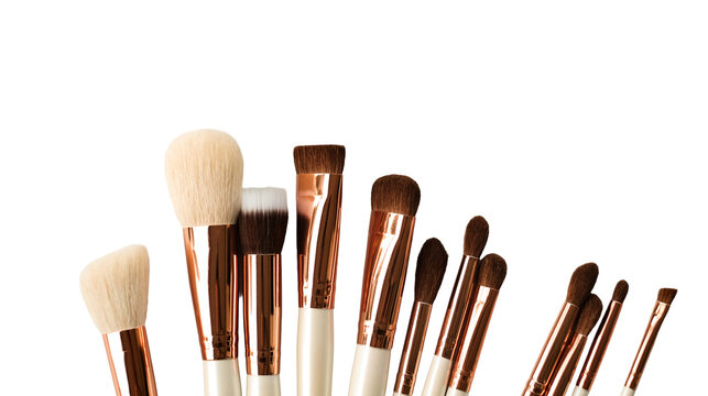 different size brushes for makeup painting blush - cosmetics applicators 