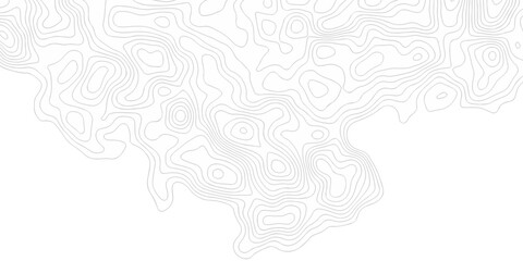 Vector wavy black contour lines topographic grid pattern on white background. Topographic map background with abstract contour line pattern.  Minimal topography design for modern graphics motion wave.