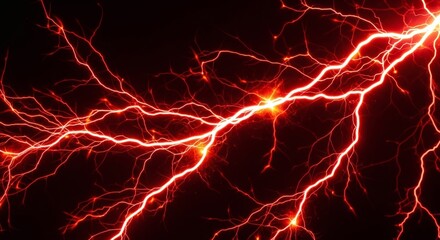 Abstract Red Electrical Discharge or Plasma Energy Background