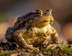 Fototapeta premium Close Up of a Toad in Natural Habitat.