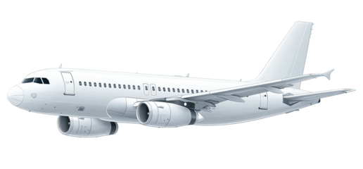 White airplane in flight (3)