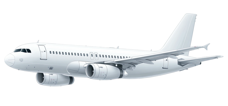 White airplane in flight (3)