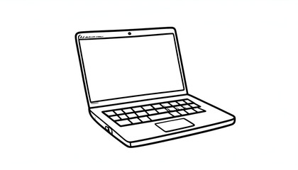 laptop isolated on white background