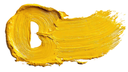 Yellow paint brushstroke