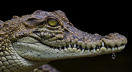 Fototapeta premium Crocodile face close up