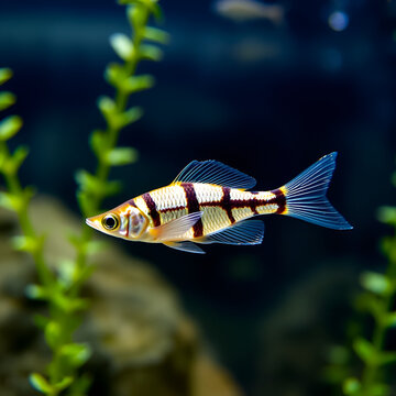 Aquarium fish known as zebrafish