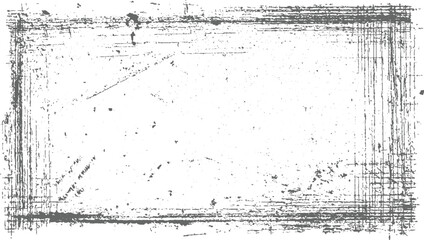 Obraz premium Grunge Border Frame, Texture with Rough Scratched and Cracked Grunge Urban Texture Dust Overlay Grainy Grungy Effect. Distressed Backdrop Vector Illustration. whit background.