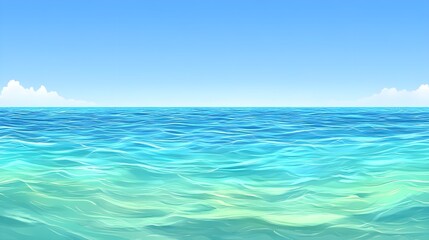 Fototapeta premium Waves crashing against tranquil horizon ocean views seascape sunny environment