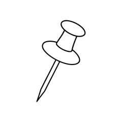 Simple outline of a pin on transparent background
