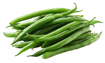 A bunch of fresh green beans