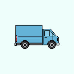 Delivery truck icon logo flat vector design