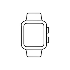 Smartwatch outline design on transparent background