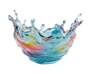 Colorful water splash