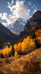 Fototapeta premium Autumn mountain vista