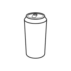 Isolated soda can drawing on transparent background