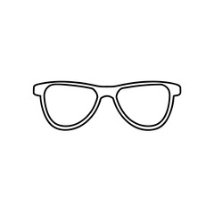 Fototapeta premium Outline drawing of glasses on transparent background