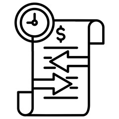 Secure Transaction Outline Icon