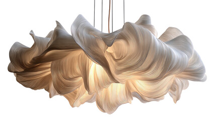 Abstract, flowing, light fixture