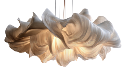 Abstract, flowing, light fixture