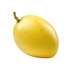 Png of a fresh and vibrant granadilla fruit isolated on transparent background, showcasing its smooth yellow skin and unique shape