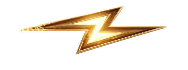 Gold lightning bolt graphic