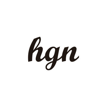 Letter hgn connect geometric symbol simple logo vector