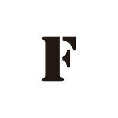 Letter F super geometric symbol simple logo vector