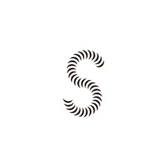 Fototapeta premium Letter S pipe, geometric symbol simple logo vector