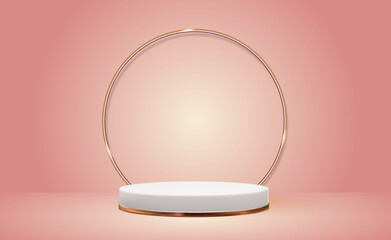 white 3d pedestal background