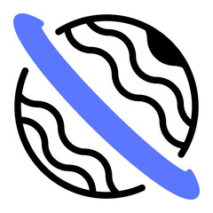 This Planet Ring icon is suitable for Science Fiction, Sci-fi Film, etc. © iconfromus