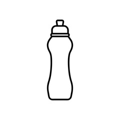 Outline of a water bottle on transparent background