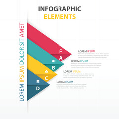 Colorful infographic elements with text placeholders for data and information presentation