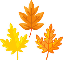 Obraz premium Vibrant autumn leaves in yellow orange hues for seasonal decor and design