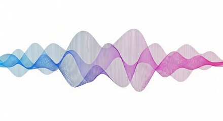 Abstract colorful waves with gradient effect over white background design