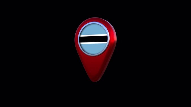Botswana 3d Location Map