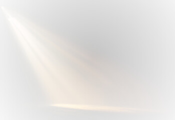 Yellow light beam PNG with glowing spotlight starburst gold shine and abstract lens flare isolated spark effect