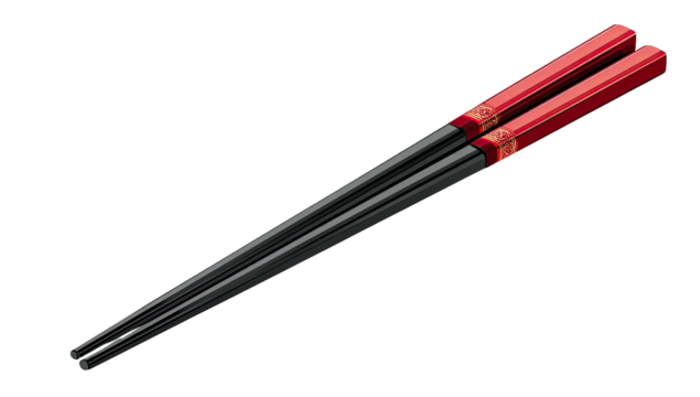 Isometric view of a pair of chopsticks