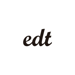 Letter edt connect geometric symbol simple logo vector
