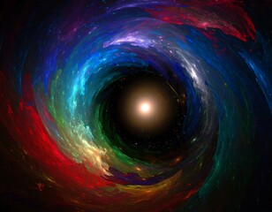 Colorful swirling galaxy