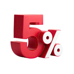 Red 3D percentage discount