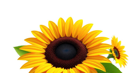 Obraz premium Bright Yellow Sunflower Floral Illustration
