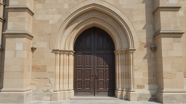 Side door of the cathedral formed by an ogee arch in plateresque style. Salamanca. Castilla Leon, Spain.